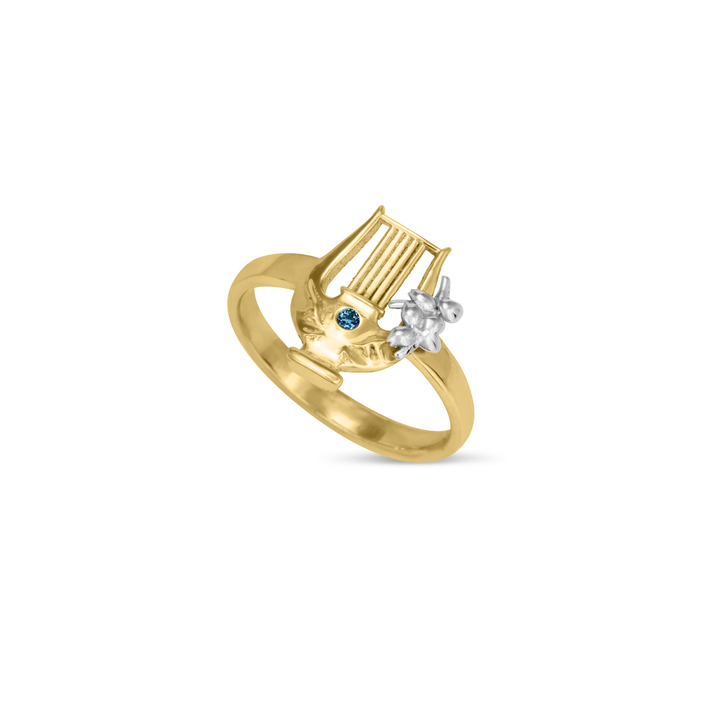 Venti Lyre Ring with Topaz