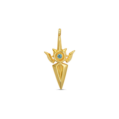 Pantheon Spear Pendant with Topaz