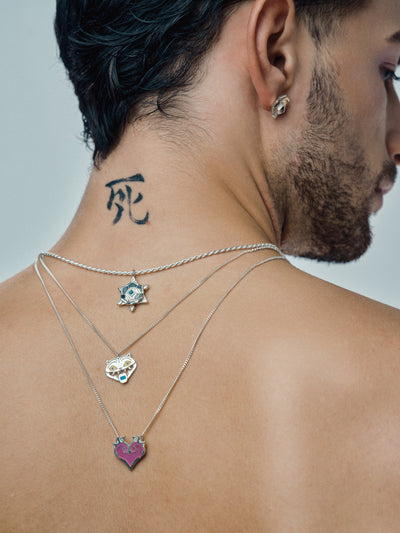 Silver K-Pop Derpy Tiger Necklace