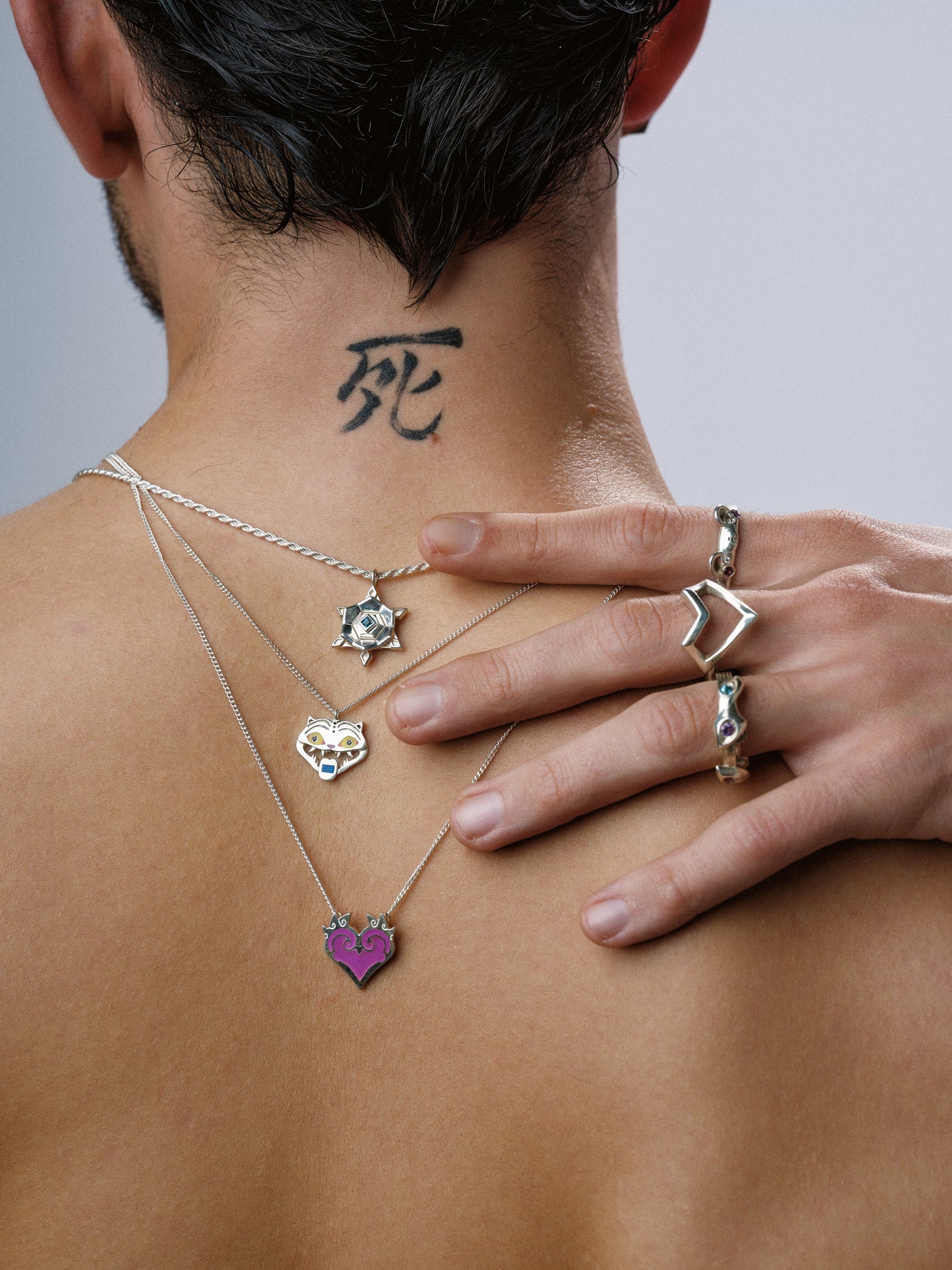 Silver K-Pop Derpy Tiger Necklace