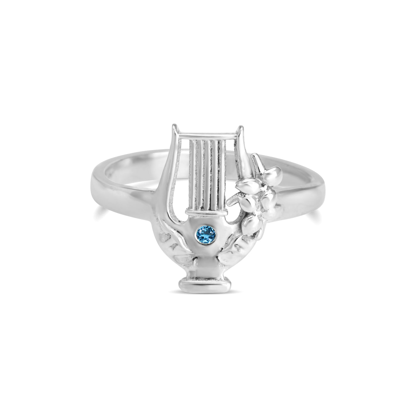 Venti Lyre Ring with Topaz