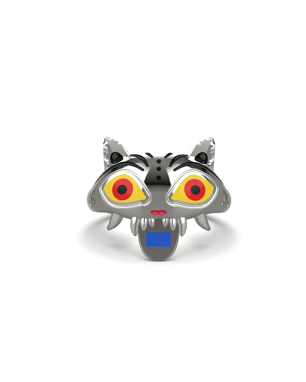 Kpop derpy cat  ring with enamel