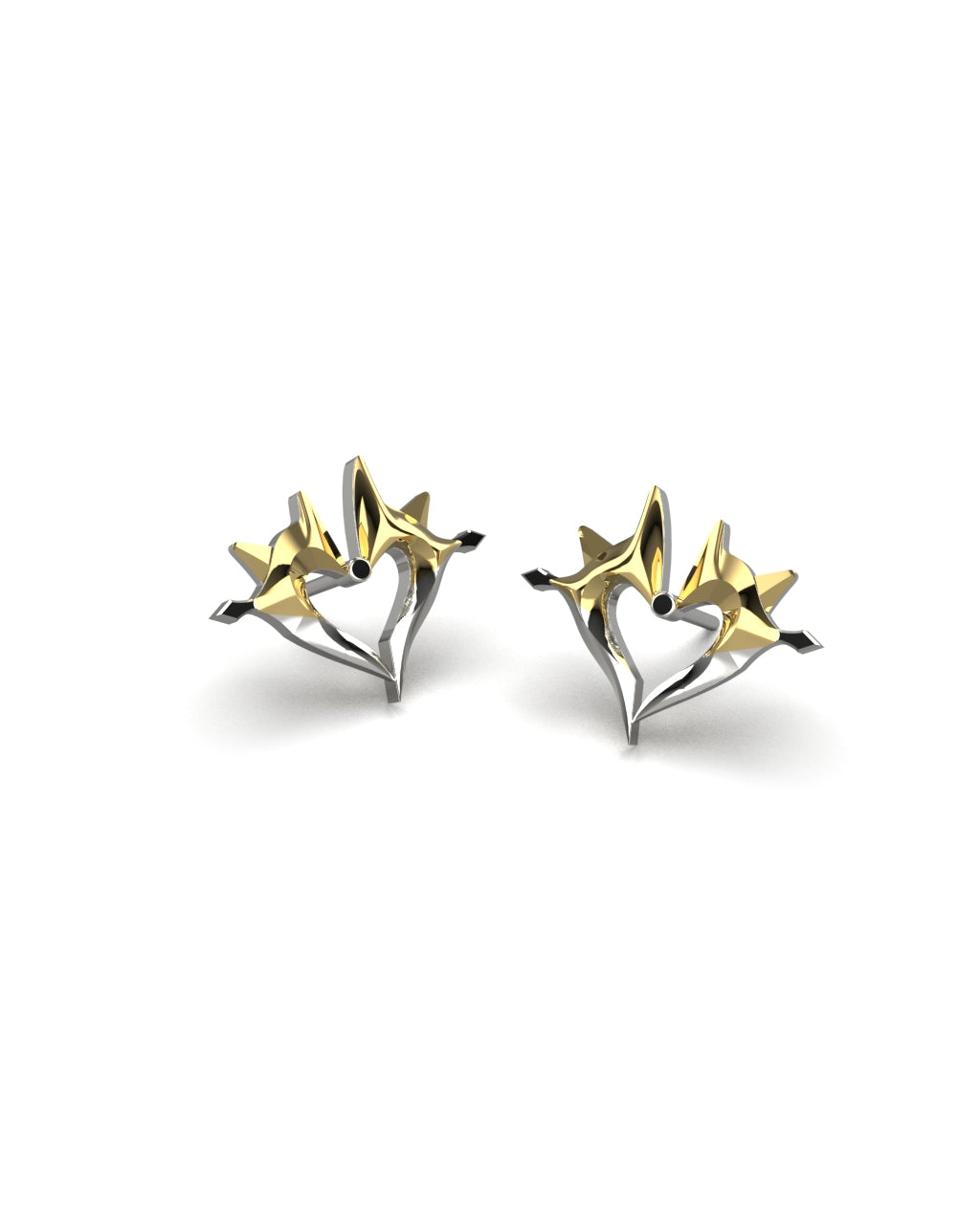 Prestige Evelynn High Noon Allure Silver Heart studs