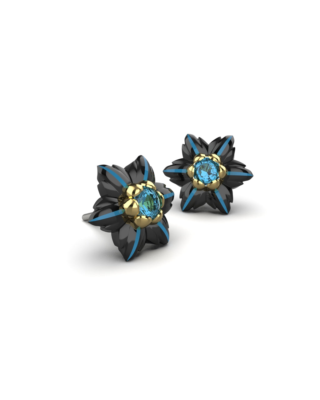 Fragment of Harmonic Whimsey Genshin Flower Stud Earrings