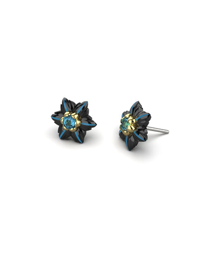 Fragment of Harmonic Whimsey Genshin Flower Stud Earrings