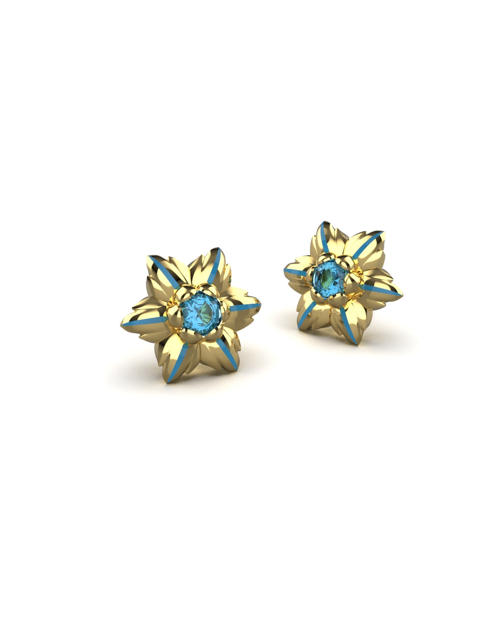 Fragment of Harmonic Whimsey Genshin Flower Stud Earrings