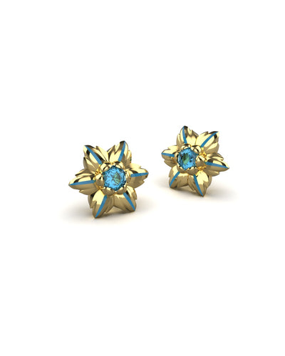 Fragment of Harmonic Whimsey Genshin Flower Stud Earrings
