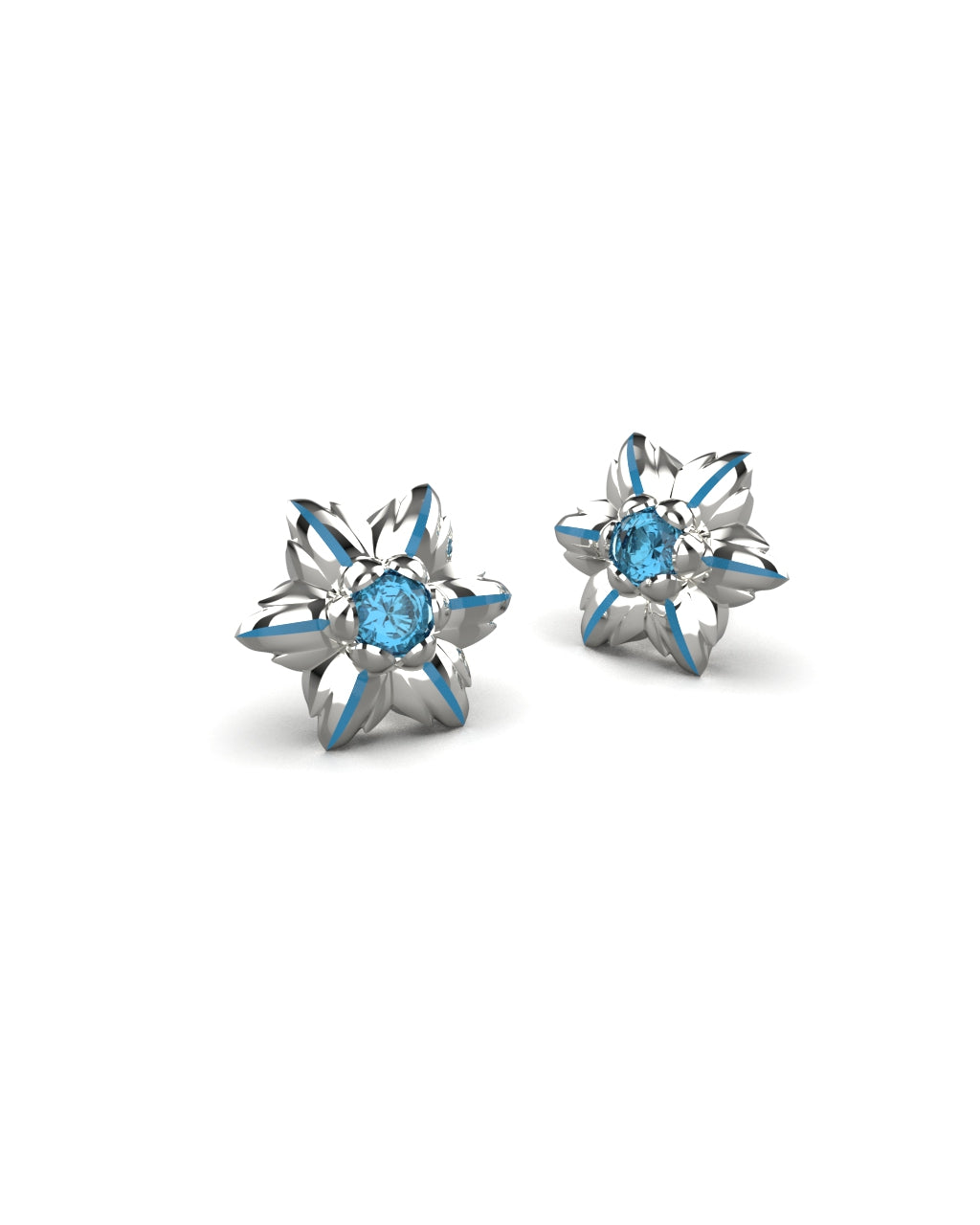 Fragment of Harmonic Whimsey Genshin Flower Stud Earrings