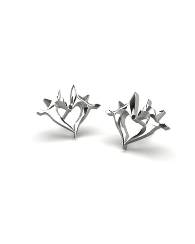 Prestige Evelynn High Noon Allure Silver Heart studs